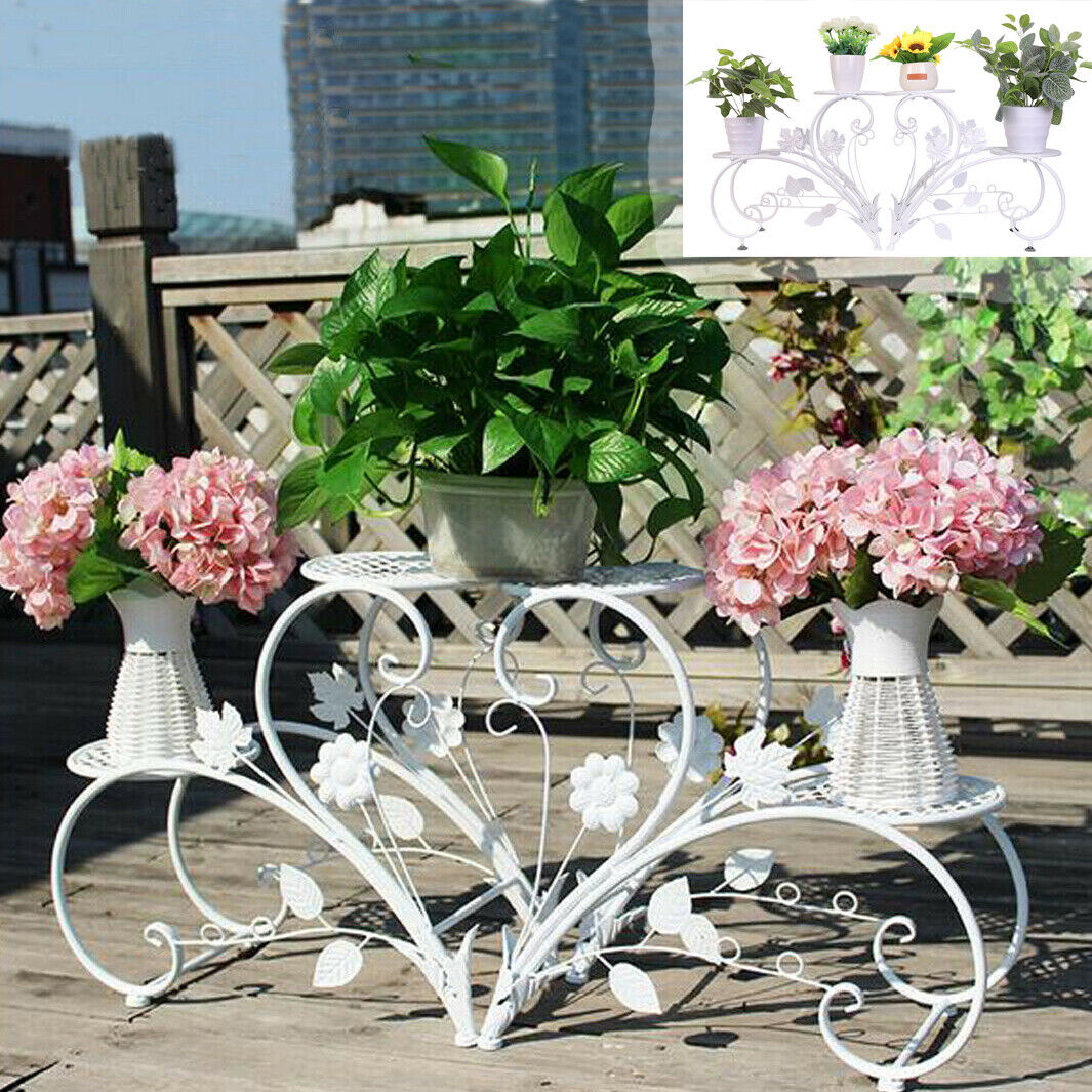 Outdoor Furniture On Sale - حامل نباتات معدني مقاوم للصدأ، رف