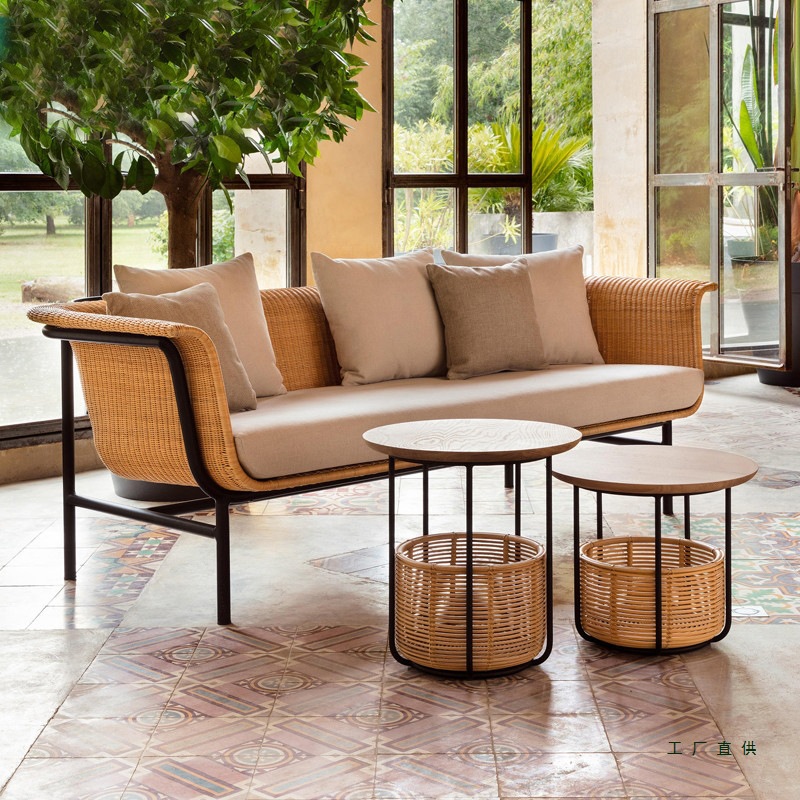 Outdoor Furniture Set Sale - كرسي الروطان الخارجي مكون من ثلاث