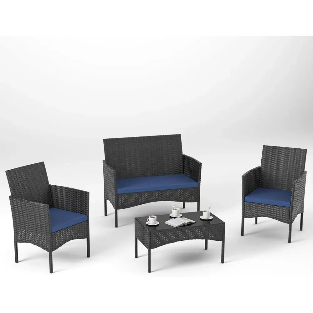Outdoor Furniture Loveseat - طقم أثاث خارجي مكون من 4