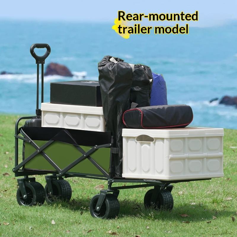 Outdoor Furniture Set Sale - عربة تخزين قابلة للطي بأربع عجلات