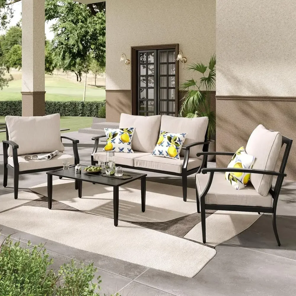 Outdoor Furniture Loveseat - طقم أثاث خارجي مكون من 4