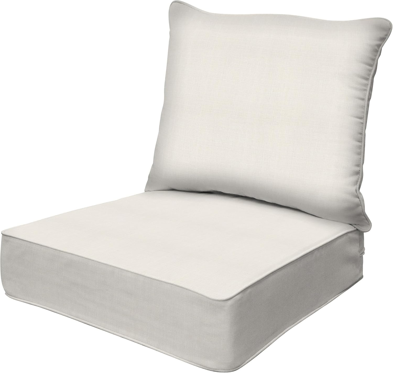 Outdoor Furniture Cushions - أثاث خارجي للفناء، بلون عظمي صلب،