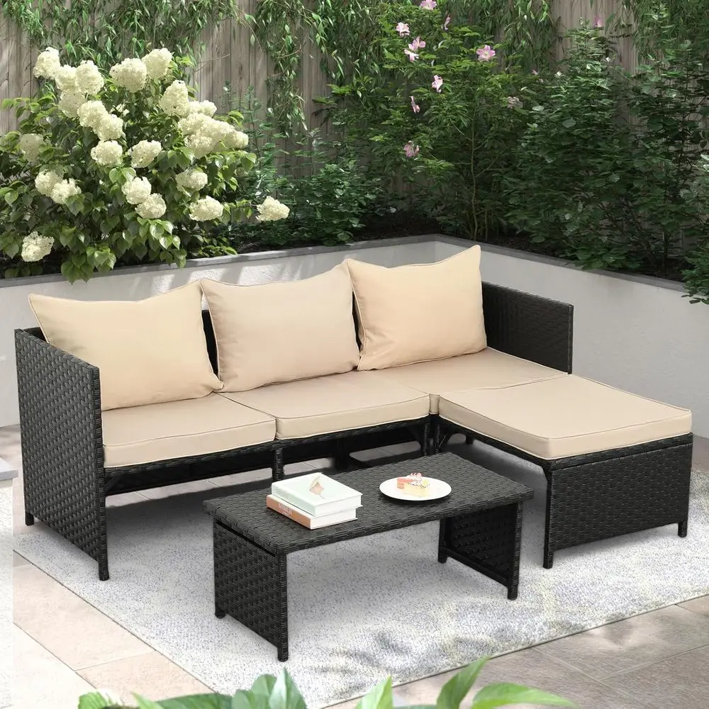 Outdoor Furniture Loveseat - طقم أثاث خارجي من 3 قطع