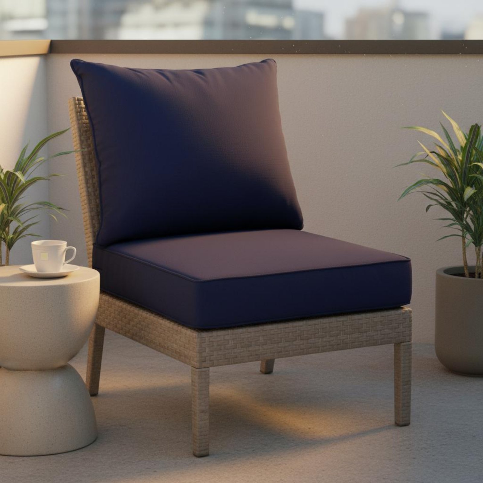 Outdoor Furniture Cushions - وسادة كرسي الفناء مع إغلاق مخفي،