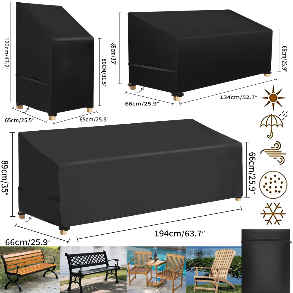 Outdoor Furniture Bench - أغطية مقاومة للماء لكراسي الفناء، حماية