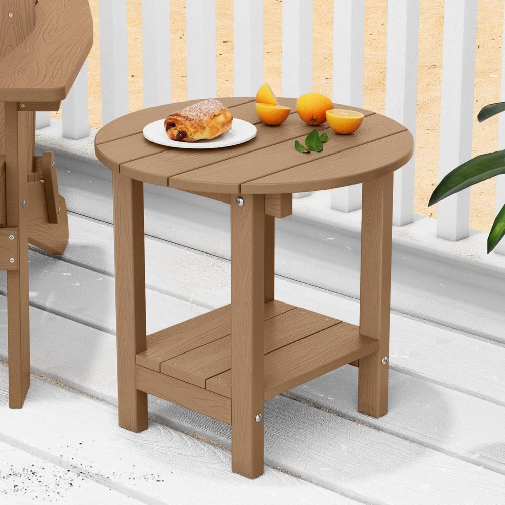 طاولة جانبية خارجية مقاس 18 بو - مراجعة Outdoor Furniture Wood وسعره