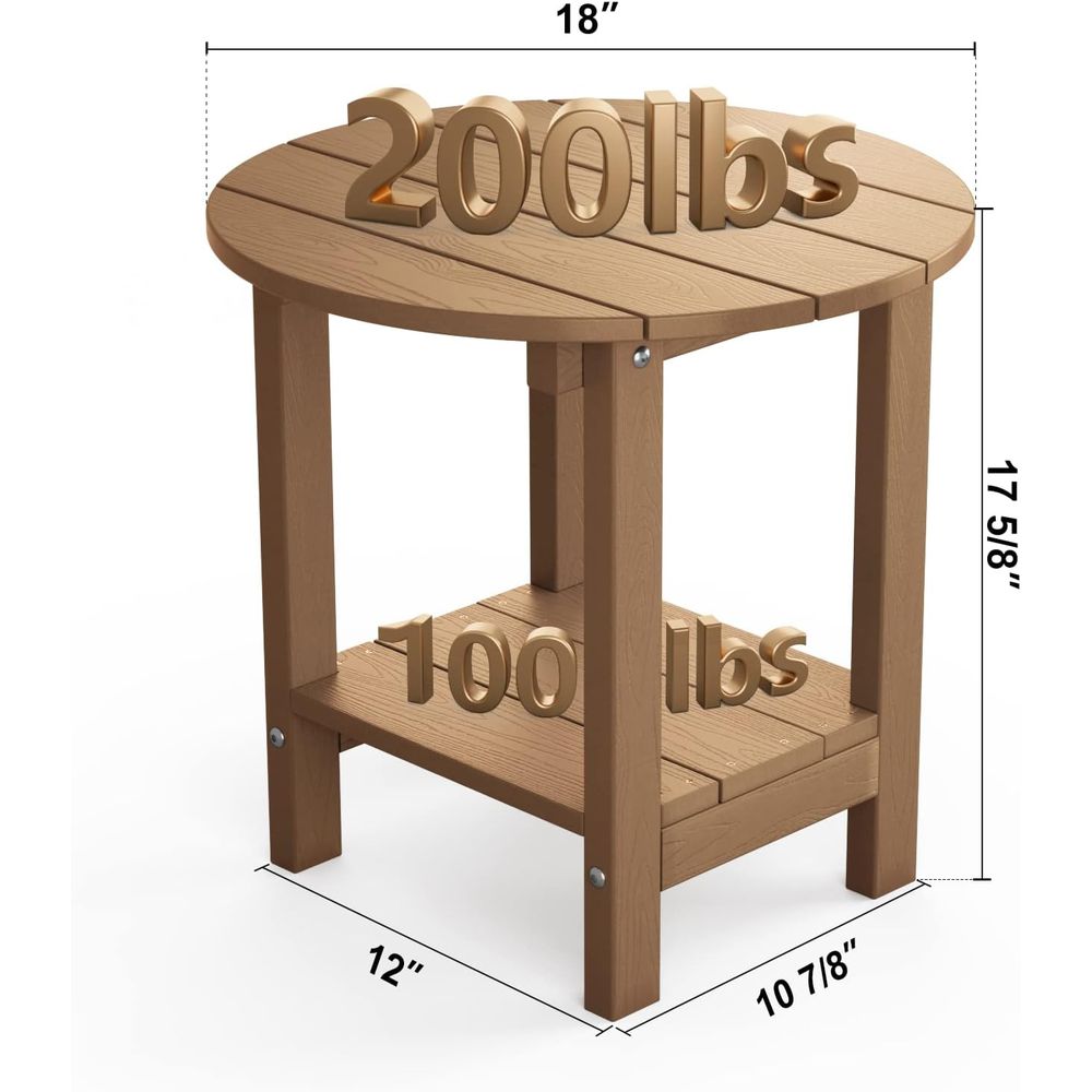 طاولة جانبية خارجية مقاس 18 بو - مراجعة Outdoor Furniture Wood وسعره