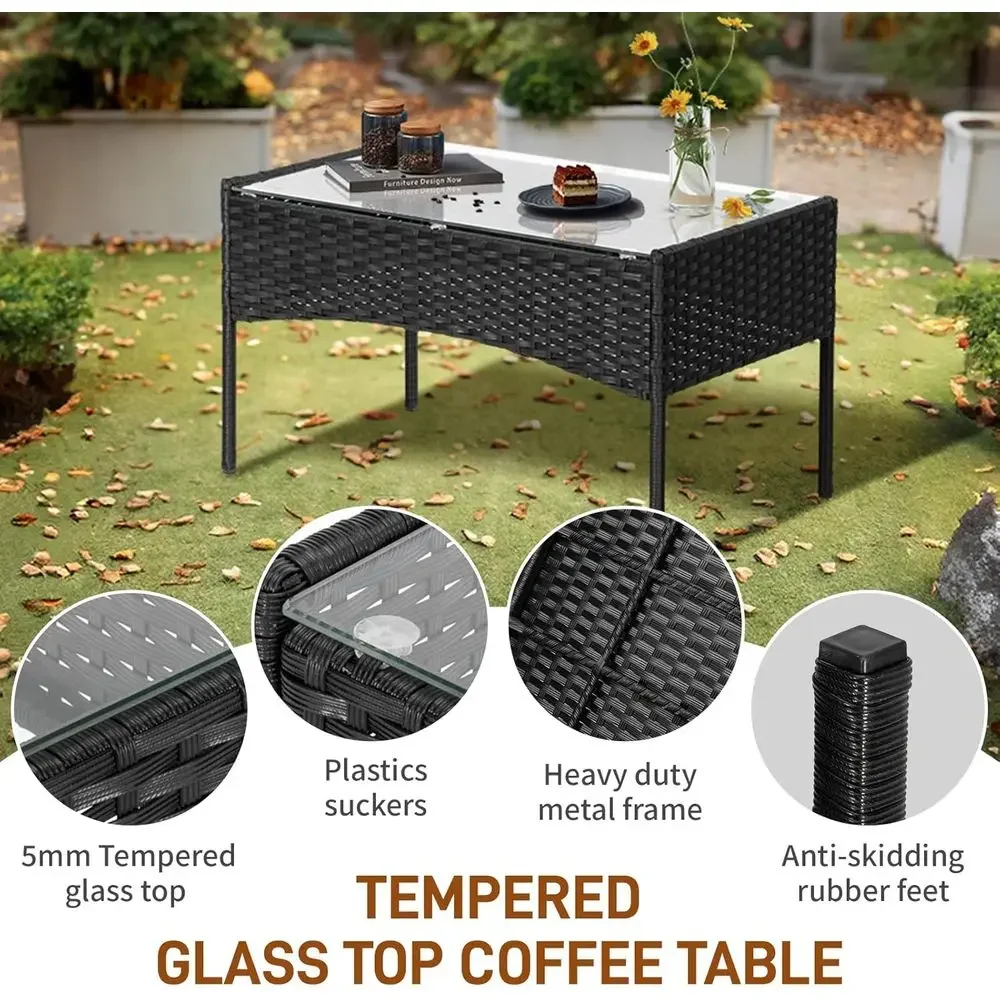طقم أثاث خارجي مكون من 4 قطع:  - مراجعة Outdoor Furniture Loveseat وسعره