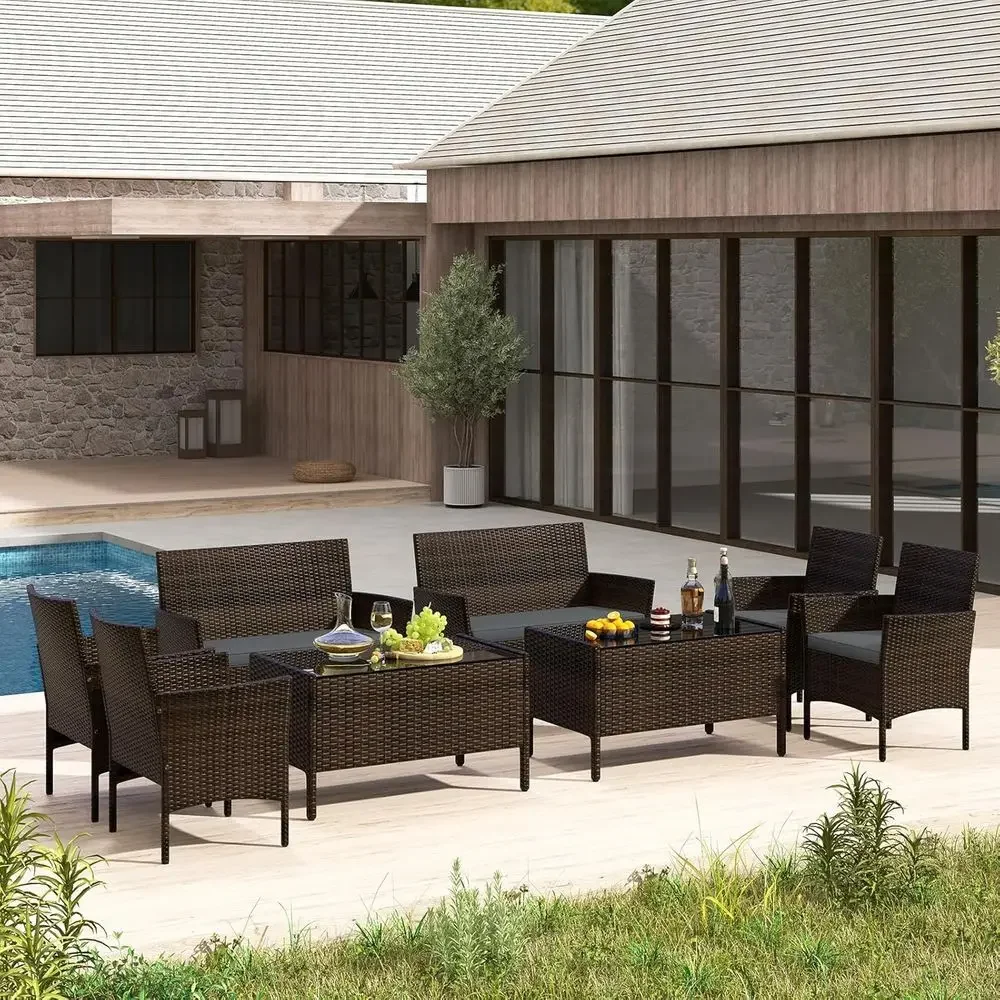 طقم أثاث خارجي من الراتان مكون - مراجعة Outdoor Furniture Loveseat وسعره