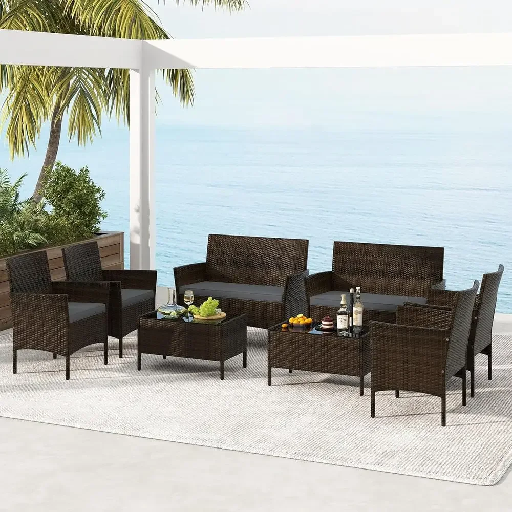 طقم أثاث خارجي من الراتان مكون - مراجعة Outdoor Furniture Loveseat وسعره