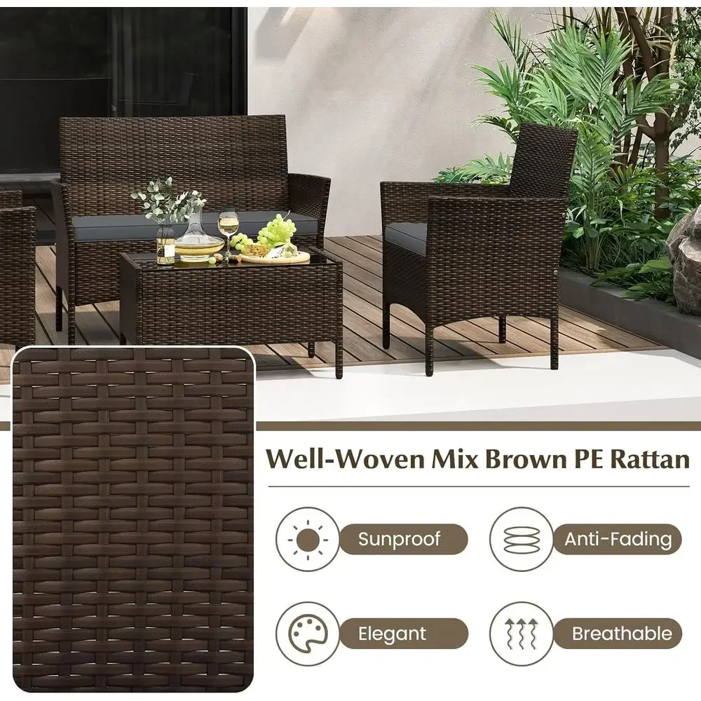 طقم أثاث خارجي من الراتان مكون - مراجعة Outdoor Furniture Loveseat وسعره
