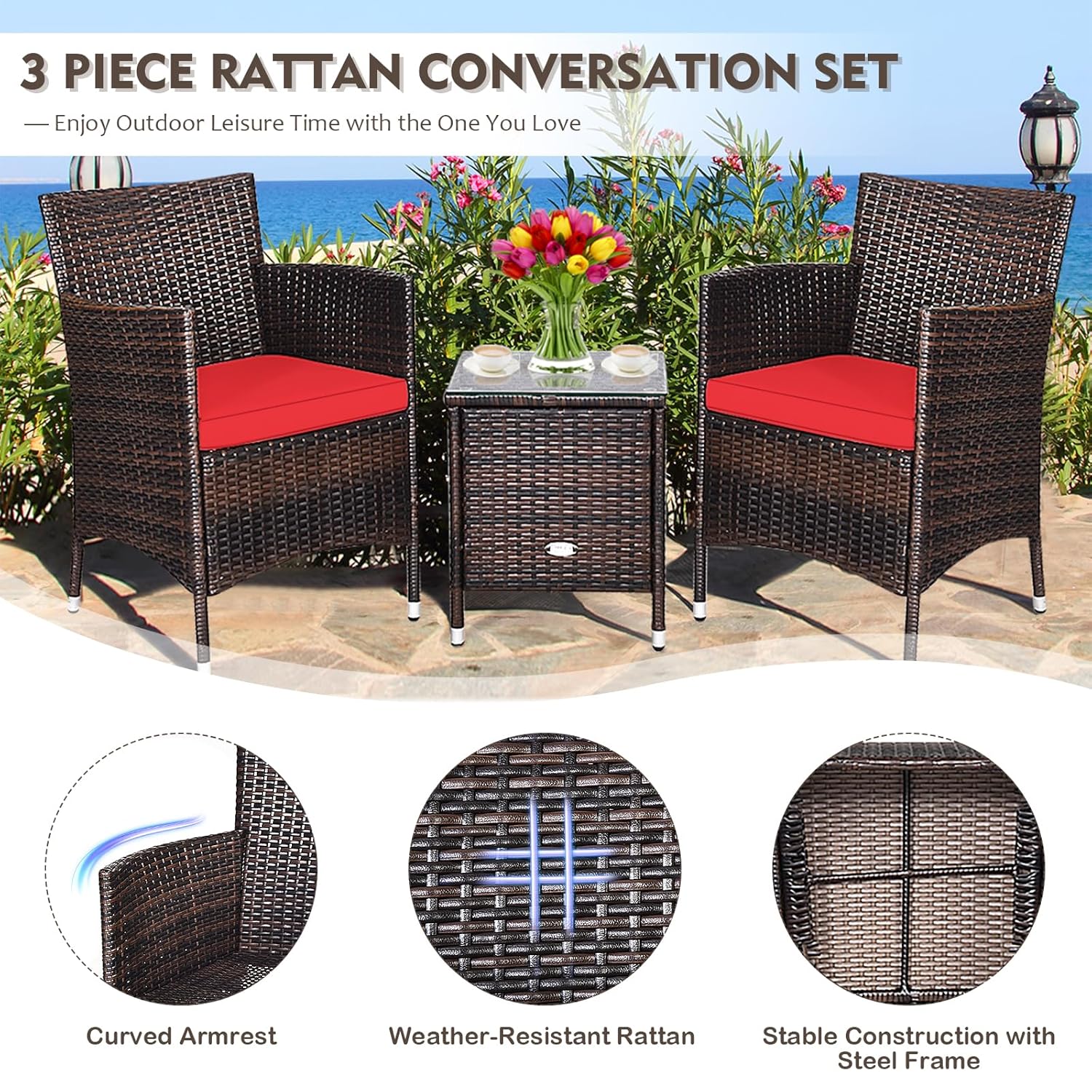 طقم أثاث خارجي من الخوص مكون م - مراجعة Outdoor Furniture On Sale وسعره