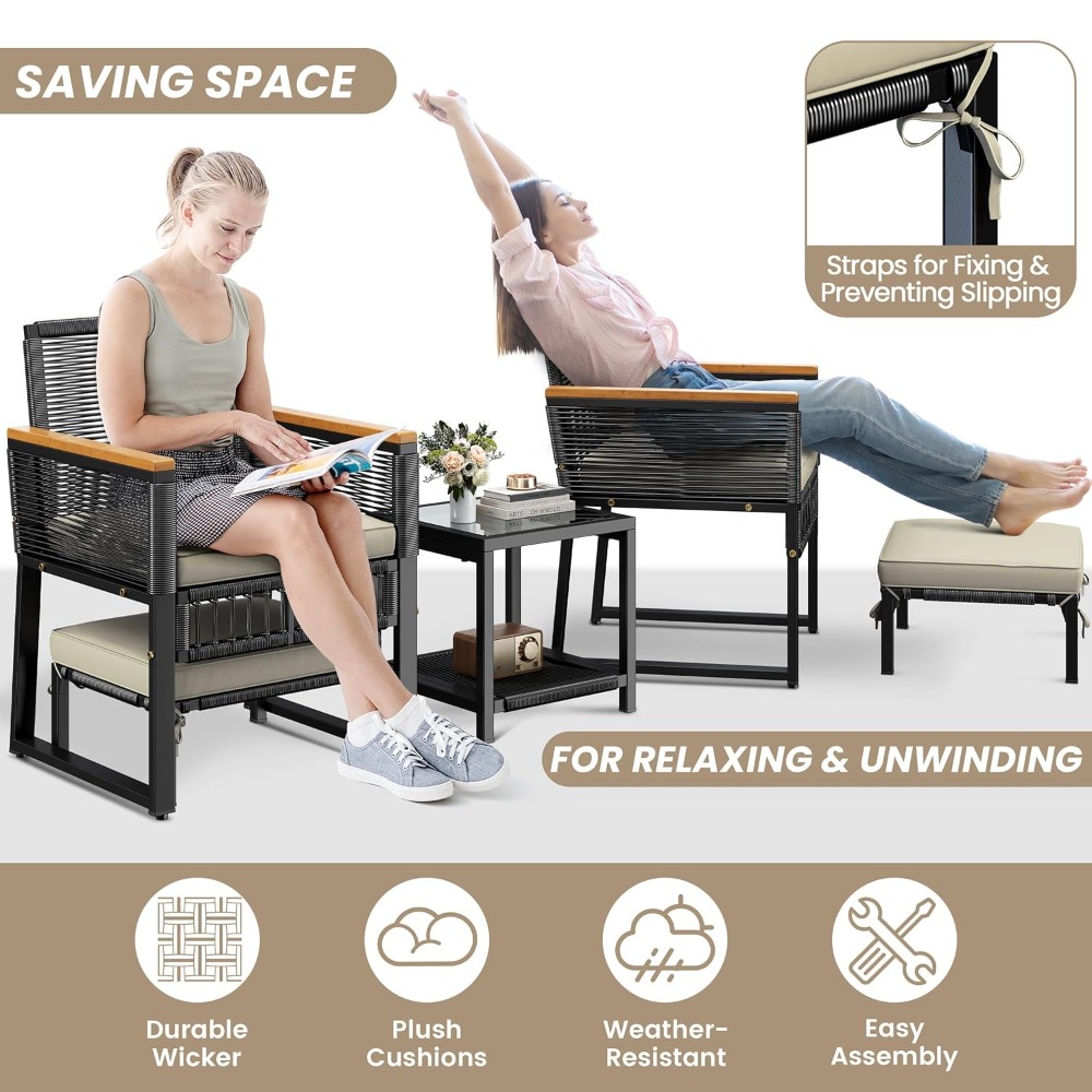 طقم جلوس خارجي من 5 قطع، مجموع - مراجعة Outdoor Furniture On Sale وسعره