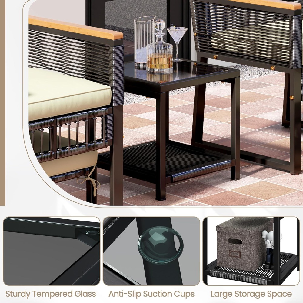 طقم جلوس خارجي من 5 قطع، مجموع - مراجعة Outdoor Furniture On Sale وسعره