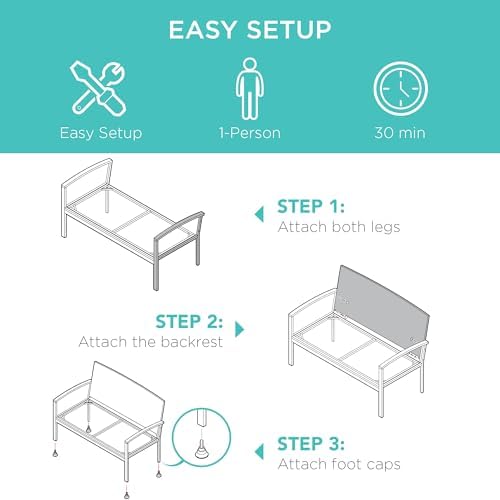 مقعد خارجي لشخصين من الخوص، أث - مراجعة Outdoor Furniture Bench وسعره