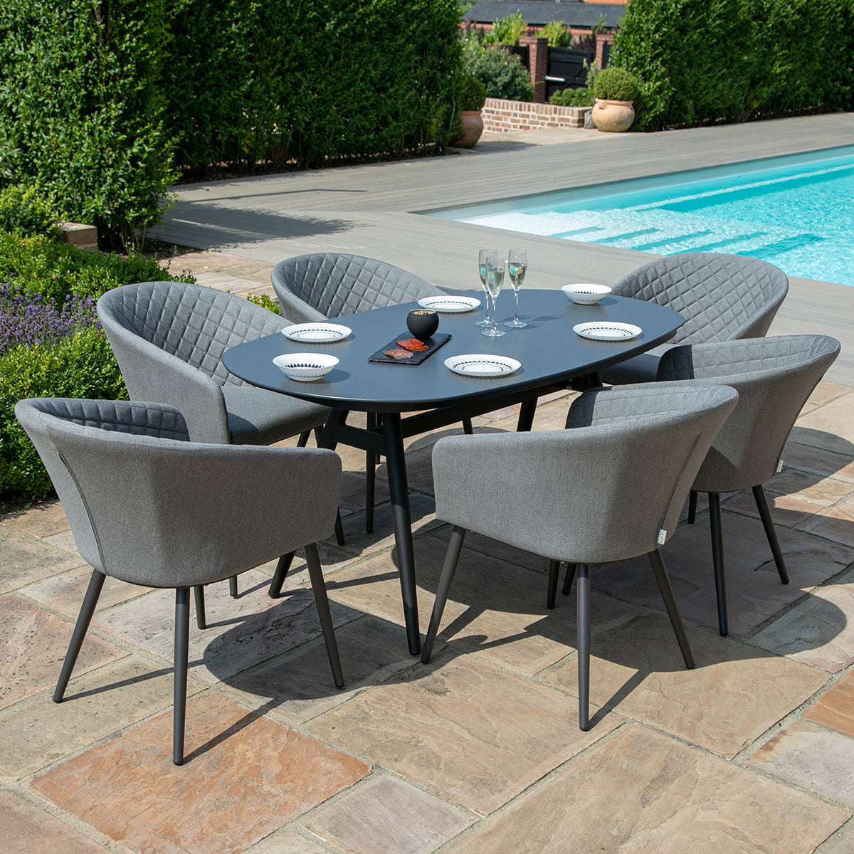 طقم طعام خارجي حديث وبسيط للفن - مراجعة Outdoor Furniture Dining Set وسعره