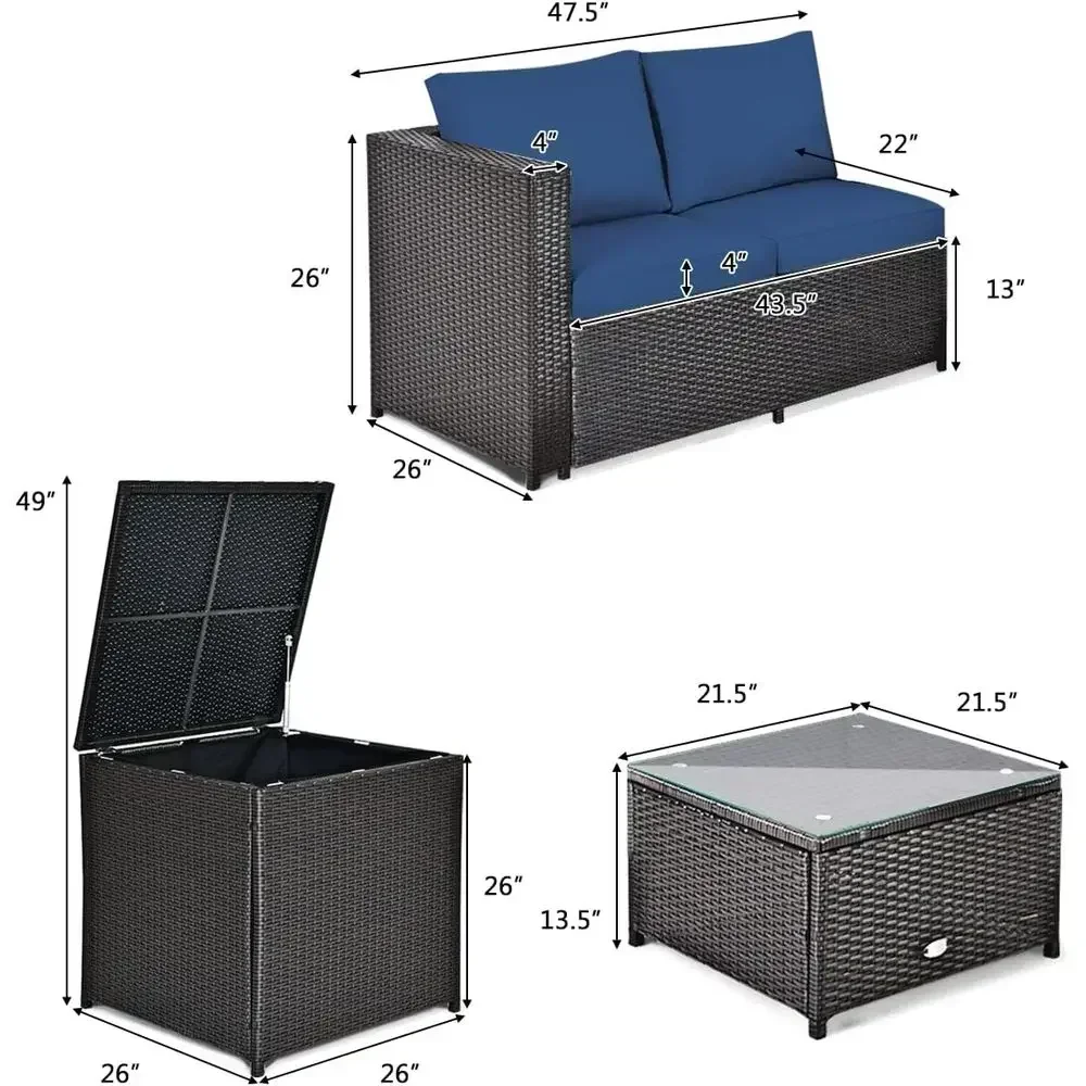 طقم أثاث فناء مقاوم للعوامل ال - مراجعة Outdoor Furniture Loveseat وسعره