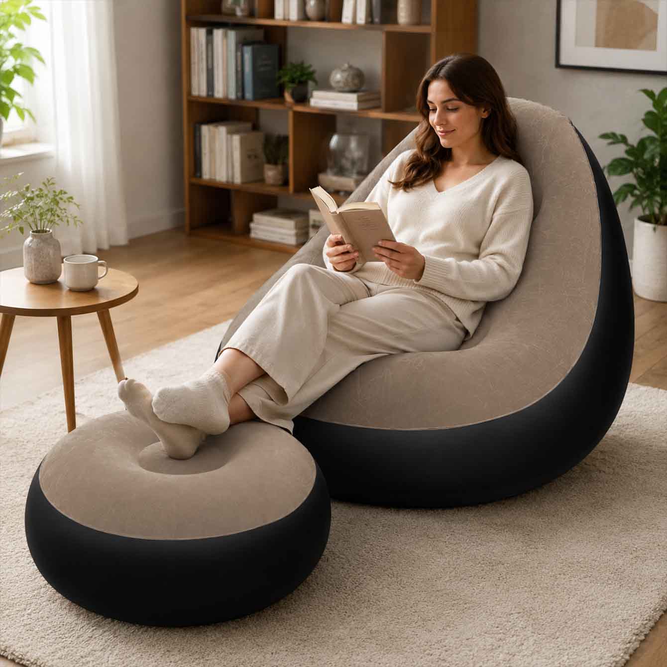 كرسي قابل للنفخ للبالغين، كراس - مراجعة Outdoor Furniture Material وسعره