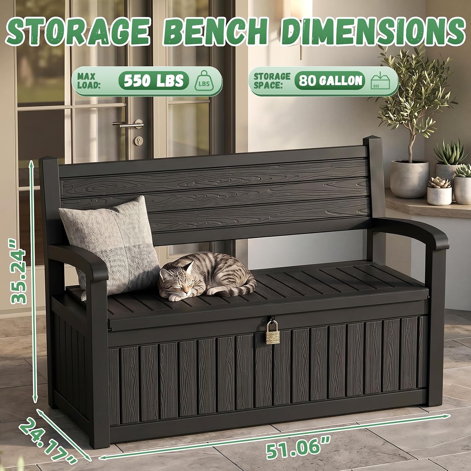 صندوق تخزين خارجي كبير مقاوم ل - مراجعة Outdoor Furniture Bench وسعره