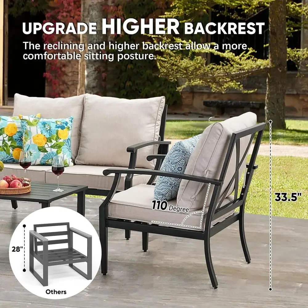 طقم أثاث خارجي مكون من 4 قطع:  - مراجعة Outdoor Furniture Loveseat وسعره