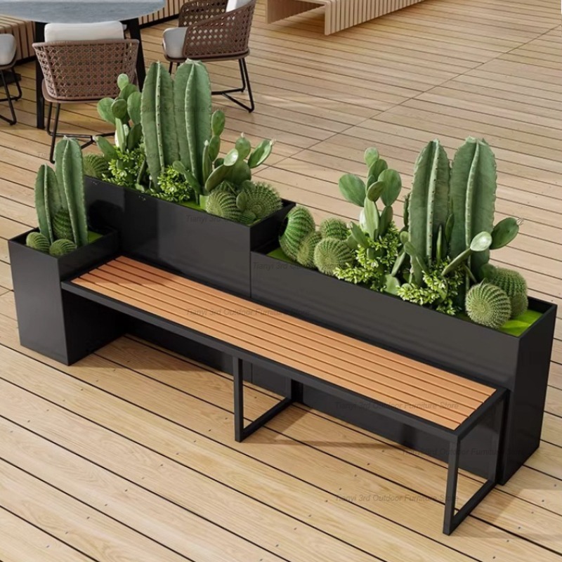 مقعد زهور خارجي من الفولاذ الم - مراجعة Outdoor Furniture Bench وسعره