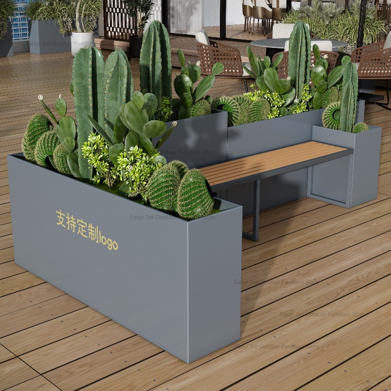 مقعد زهور خارجي من الفولاذ الم - مراجعة Outdoor Furniture Bench وسعره