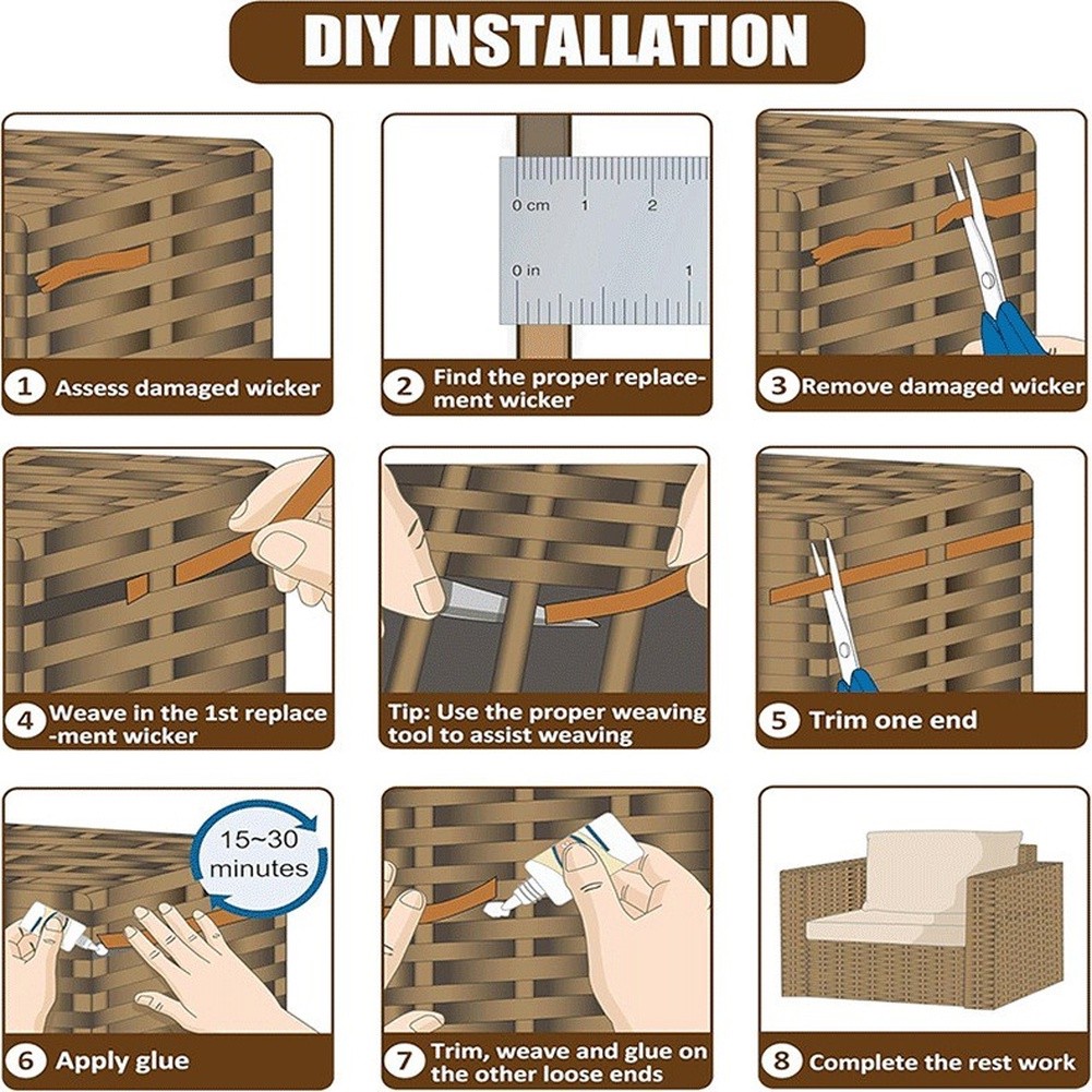 طقم إصلاح من الروطان البلاستيك - مراجعة Outdoor Furniture Restoration وسعره