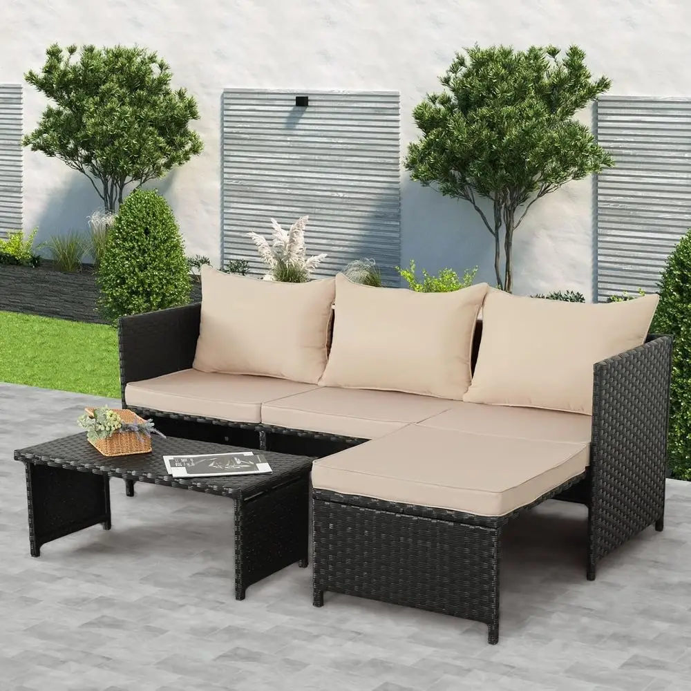 طقم أثاث خارجي من 3 قطع مصنوع  - مراجعة Outdoor Furniture Loveseat وسعره