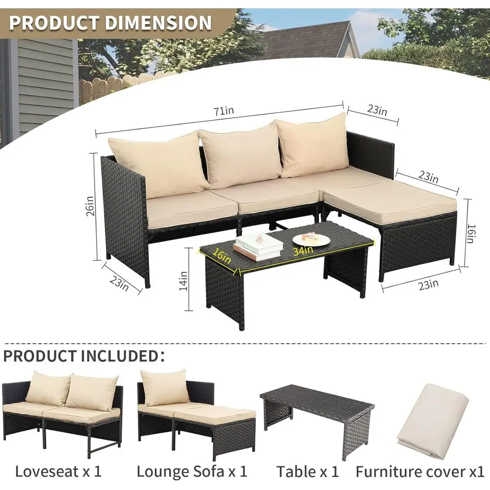 طقم أثاث خارجي من 3 قطع مصنوع  - مراجعة Outdoor Furniture Loveseat وسعره