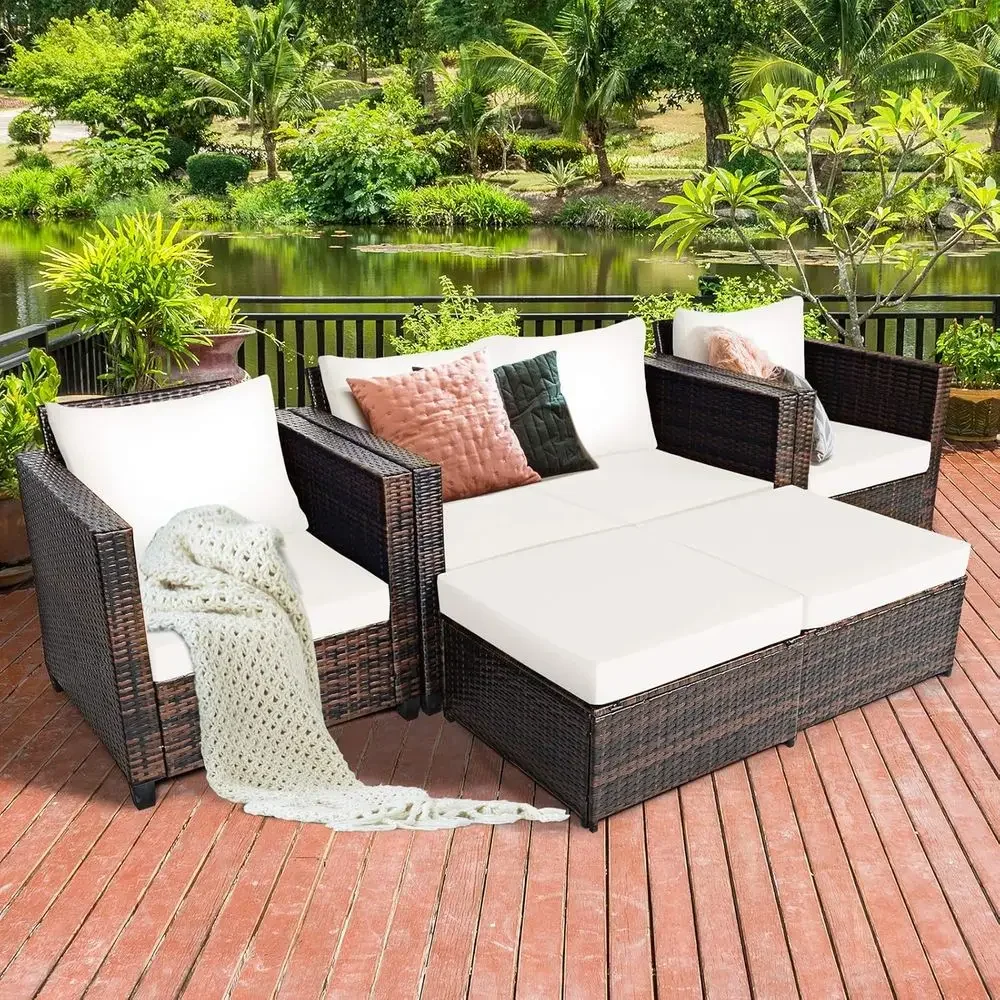طقم أثاث خارجي من الخوص مكون م - مراجعة Outdoor Furniture Loveseat وسعره