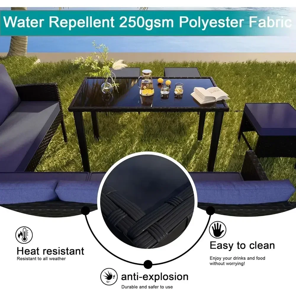 طقم أثاث خارجي مكون من 7 قطع م - مراجعة Outdoor Furniture Dining Set وسعره