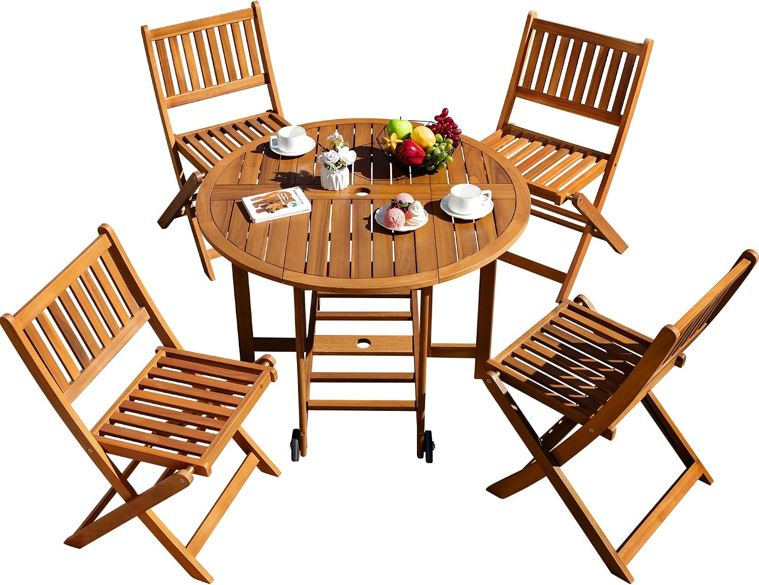 طقم أثاث طعام خارجي من 5 قطع،  - مراجعة Outdoor Furniture Dining Set وسعره