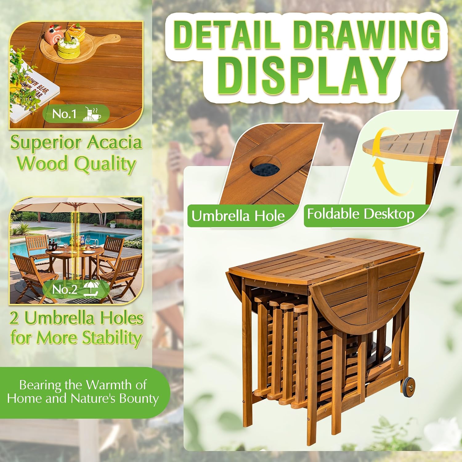 طقم أثاث طعام خارجي من 5 قطع،  - مراجعة Outdoor Furniture Dining Set وسعره