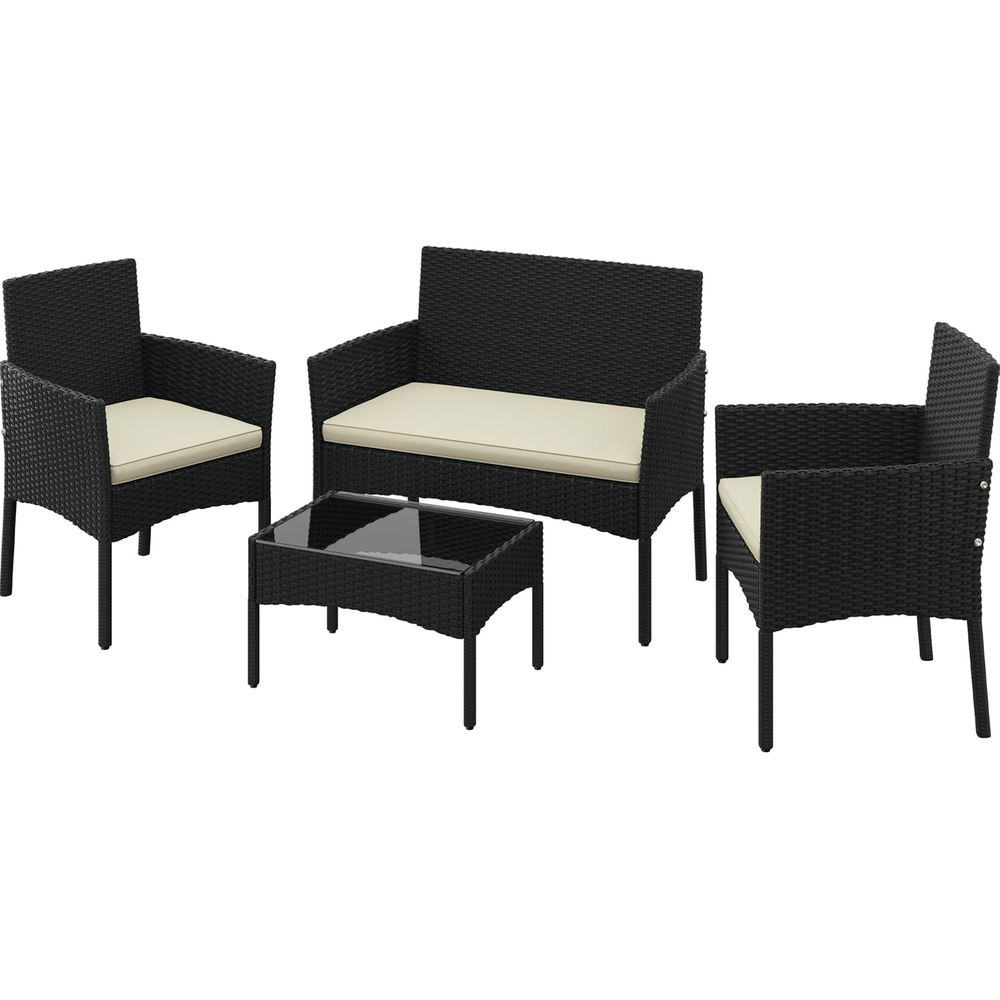 طقم أثاث خارجي مكون من 4 قطع:  - مراجعة Outdoor Furniture Loveseat وسعره