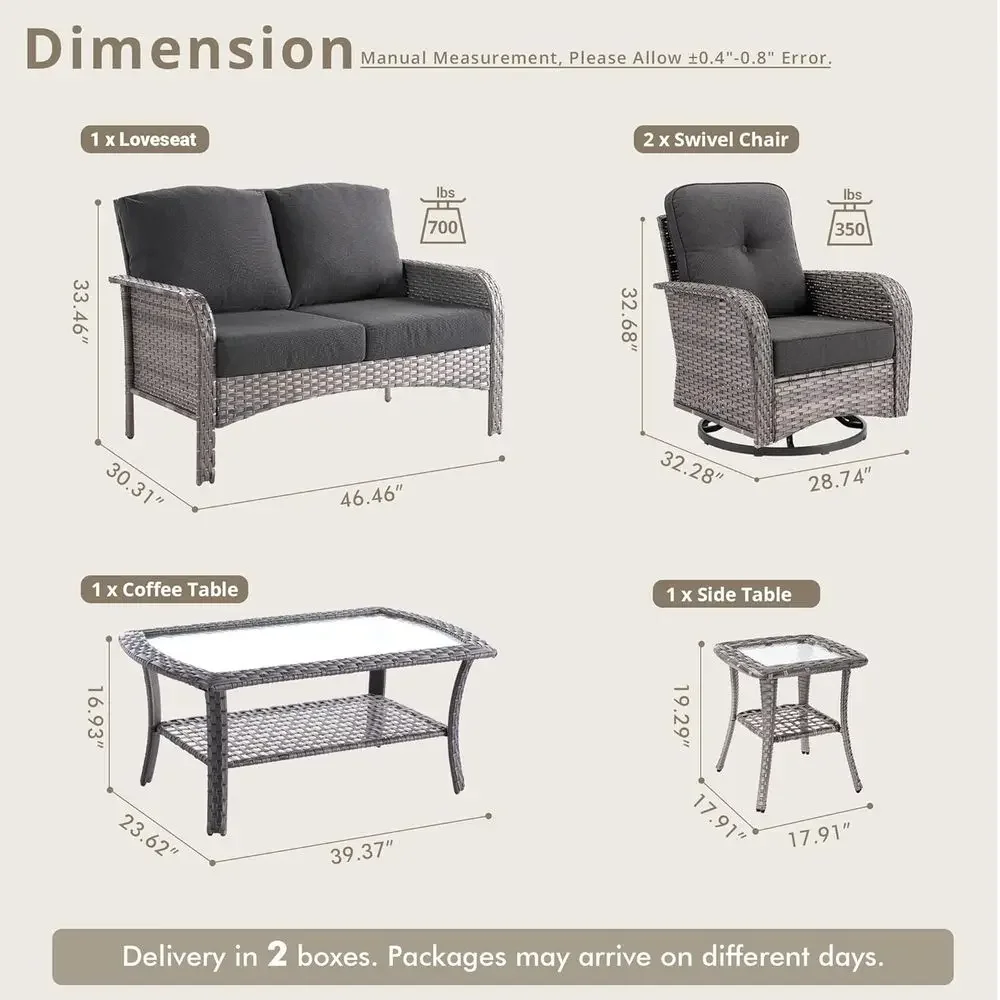 طقم أثاث خارجي مكون من 5 قطع م - مراجعة Outdoor Furniture Loveseat وسعره