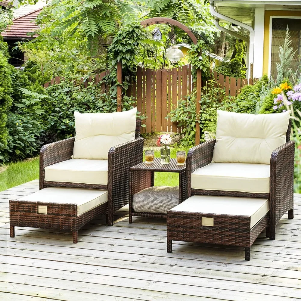 # ل 5 قطع من أثاث الفناء الخوص - مراجعة Outdoor Furniture Material وسعره