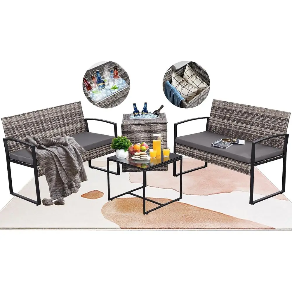 طقم أثاث خارجي مكون من 4 قطع م - مراجعة Outdoor Furniture Loveseat وسعره