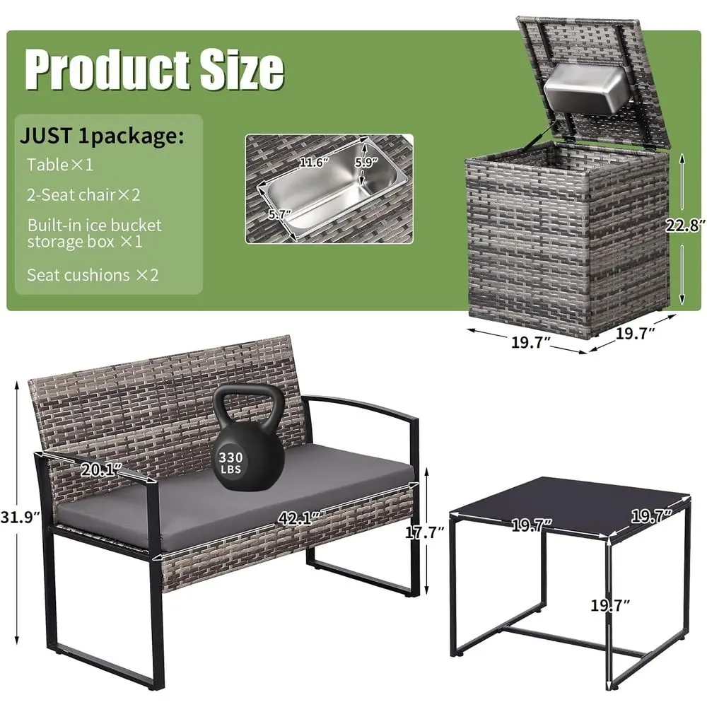 طقم أثاث خارجي مكون من 4 قطع م - مراجعة Outdoor Furniture Loveseat وسعره