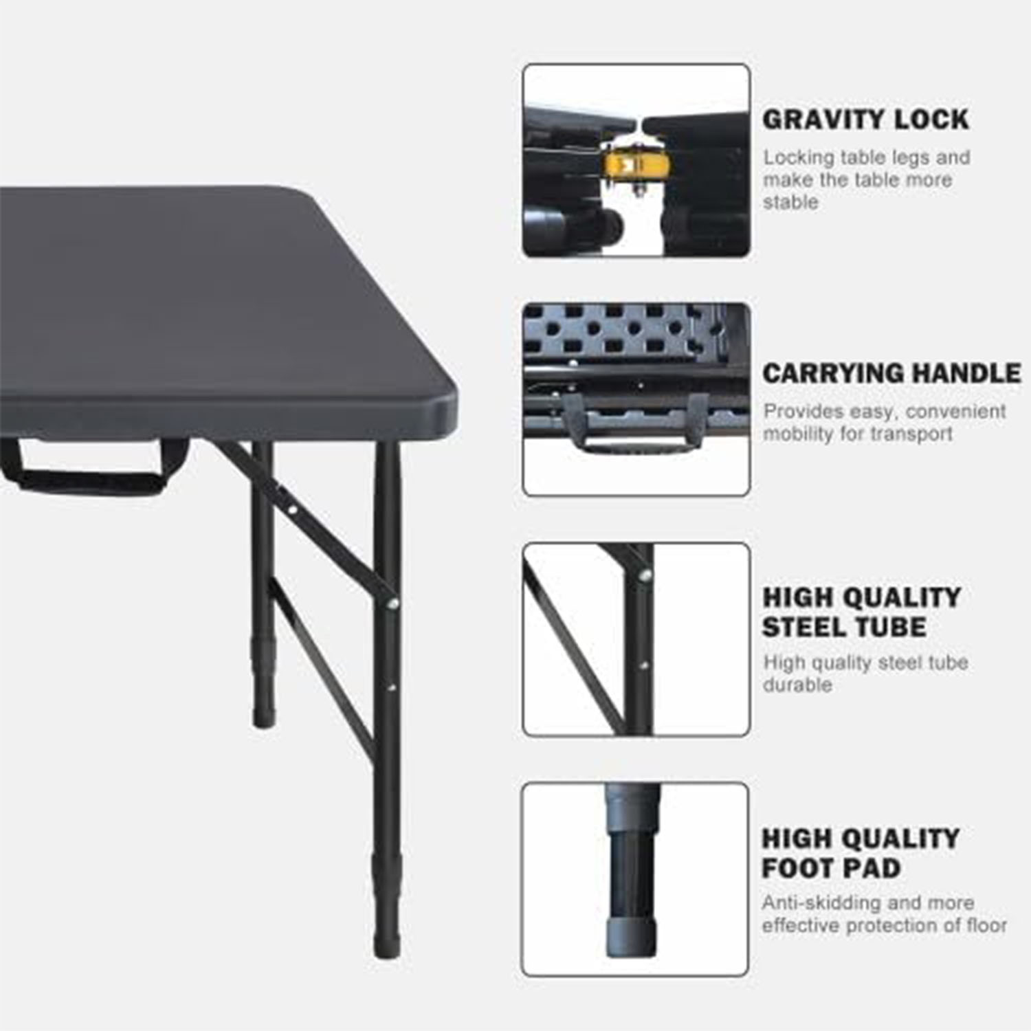 طاولة قابلة للطي بطول 4 أقدام  - مراجعة Outdoor Furniture Legs وسعره