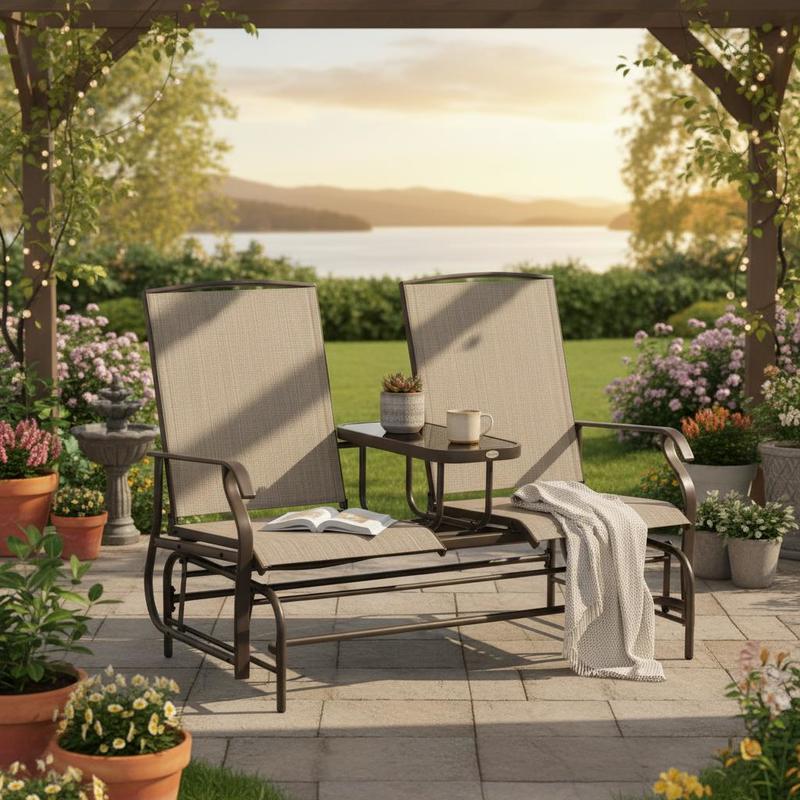 كرسي هزاز لشخصين للاستخدام الخ - مراجعة Outdoor Furniture Loveseat وسعره