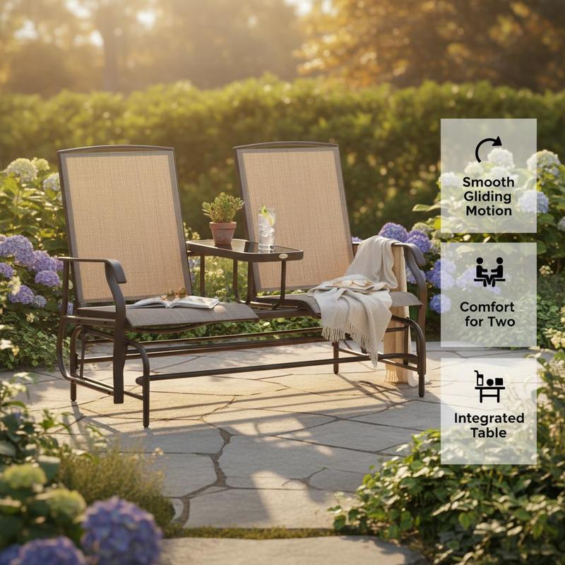 كرسي هزاز لشخصين للاستخدام الخ - مراجعة Outdoor Furniture Loveseat وسعره