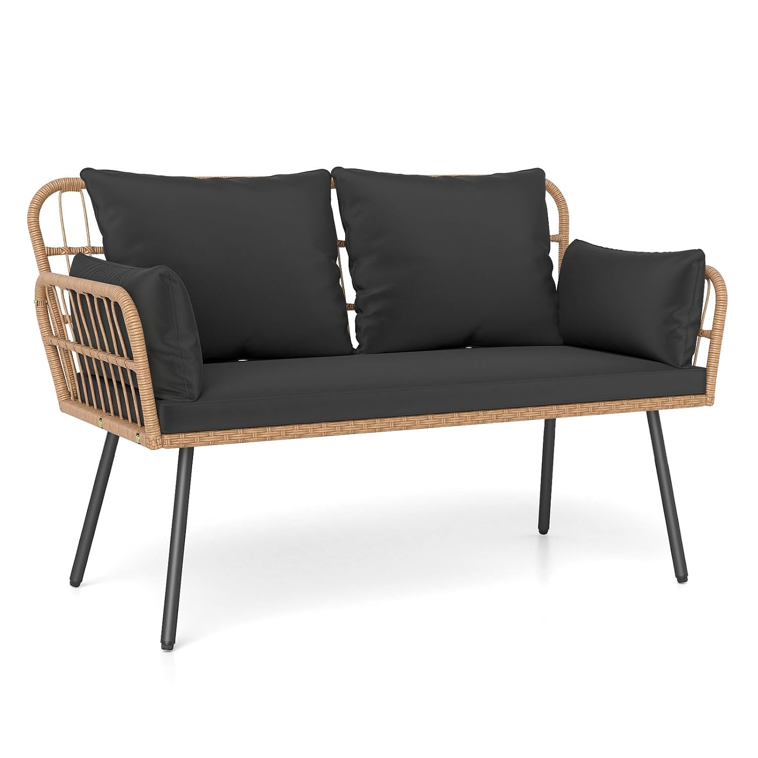 أريكة خارجية من الراتان بمقعدي - مراجعة Outdoor Furniture Loveseat وسعره