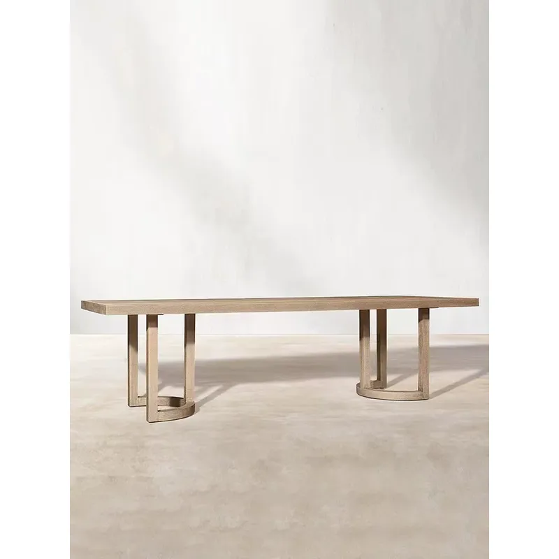 طقم طعام خشبي خارجي بتصميم نور - مراجعة Outdoor Furniture Dining Set وسعره
