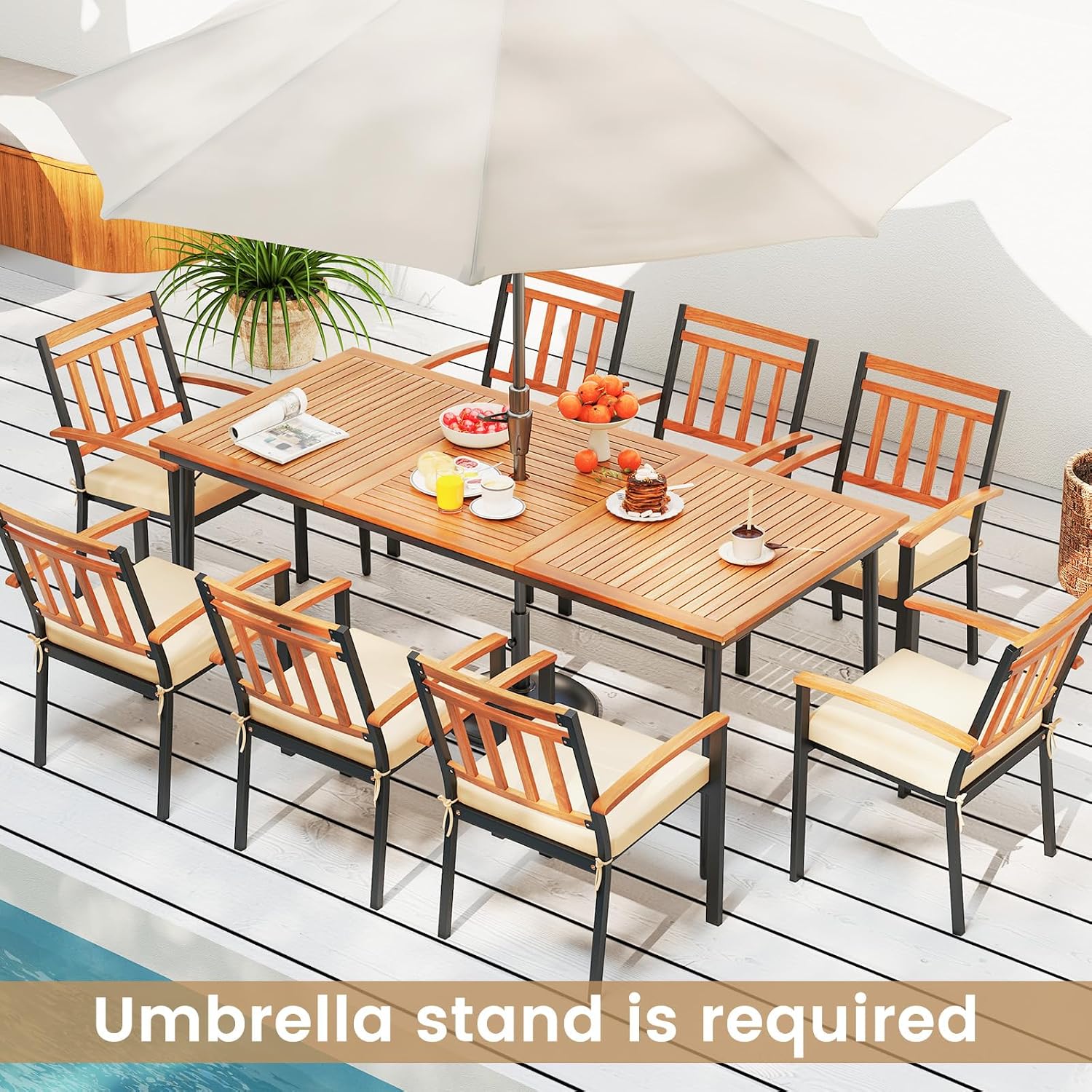 طاولة طعام مستطيلة كبيرة للفنا - مراجعة Outdoor Furniture On Sale وسعره