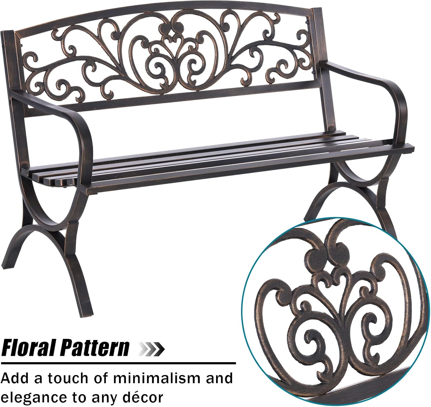 مقعد حديقة خارجي برونزي مقاس 5 - مراجعة Outdoor Furniture Bench وسعره