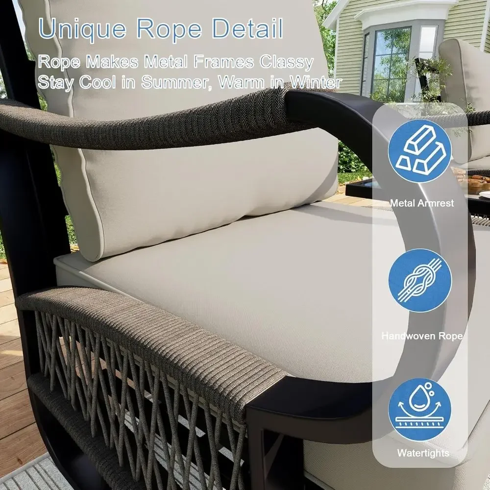 طقم أثاث خارجي معدني مكون من 4 - مراجعة Outdoor Furniture Loveseat وسعره