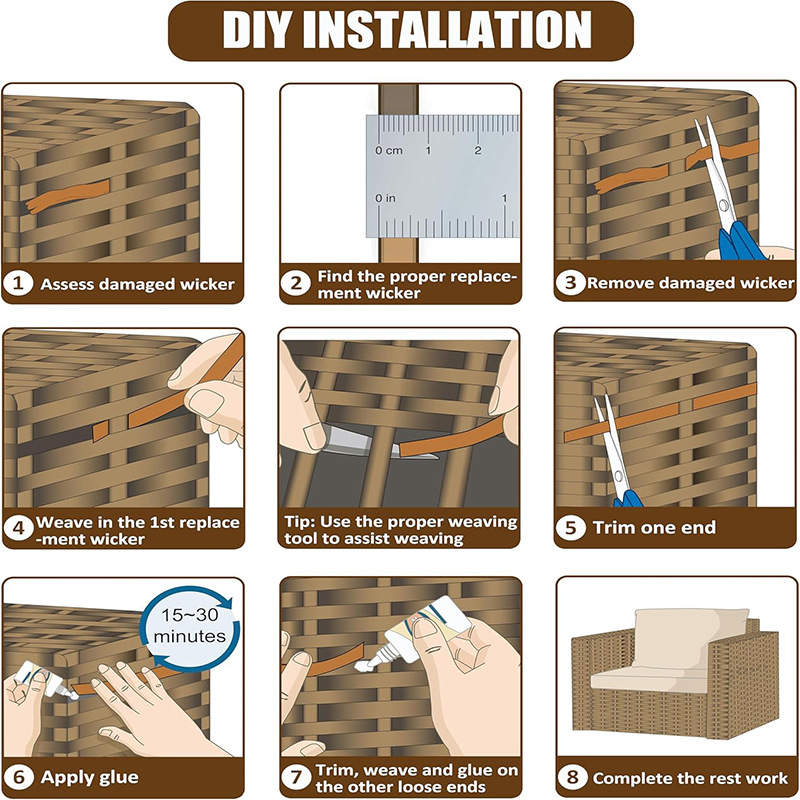 مواد إصلاح الروطان المنسوج من  - مراجعة Outdoor Furniture Restoration وسعره