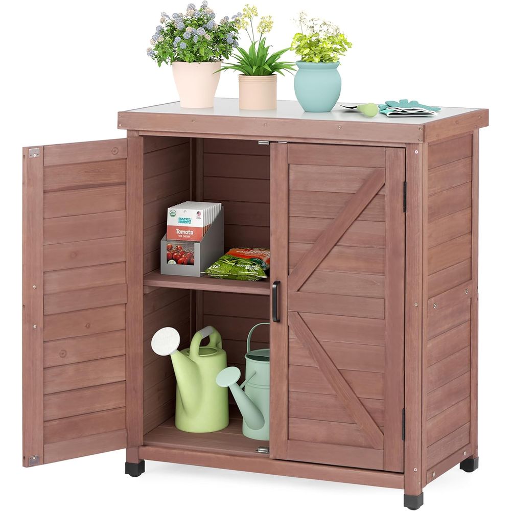 خزانة تخزين خارجية وطاولة للزر - مراجعة Outdoor Furniture Wood وسعره