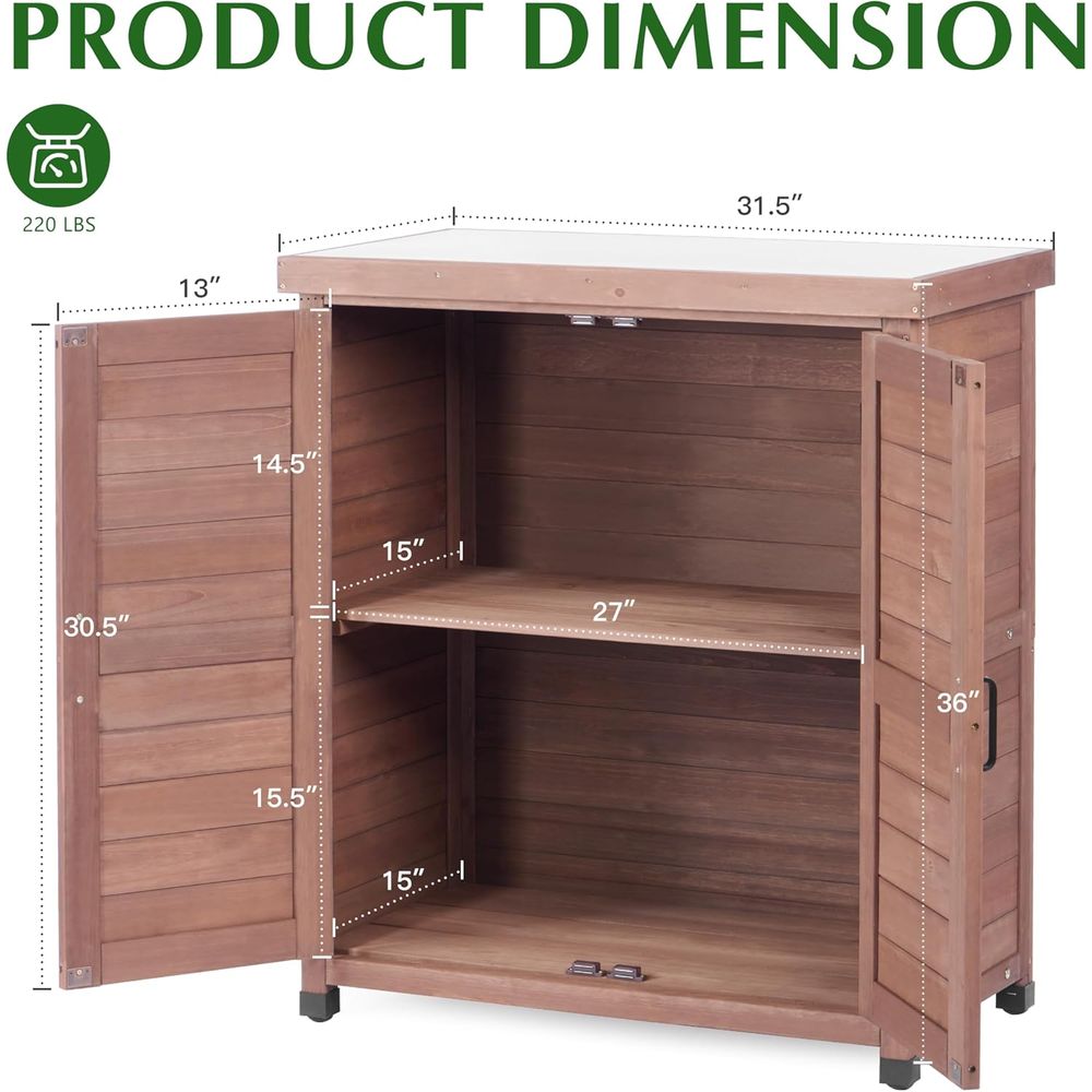 خزانة تخزين خارجية وطاولة للزر - مراجعة Outdoor Furniture Wood وسعره