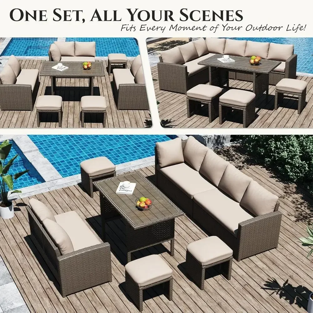 طقم أثاث للفناء مكون من 7 قطع  - مراجعة Outdoor Furniture Dining Set وسعره